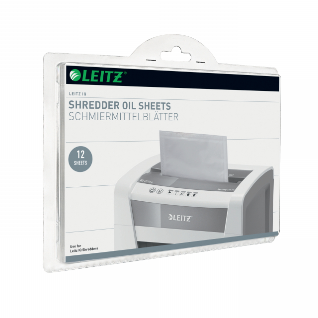 Ideati per prolungare la vita dei distruggidocumenti, i fogli lubrificanti sono il mezzo più semplice per distribuire la corretta quantità di olio ogni volta. Confezioni da 12 fogli azzurri ed utilizzabili su tutti i modelli di distruggidocumenti senza au