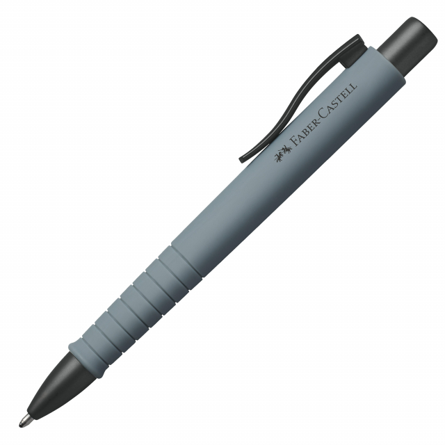 Penna a sfera a scatto Polyball con fusto triangolare ergonomico soft-touch e impugnatura antiscivolo. Punta in metallo. Nuovo refill XB per una scrittura più scorrevole. Inchiostro indelebile per documenti.
Colore fusto: stone grey