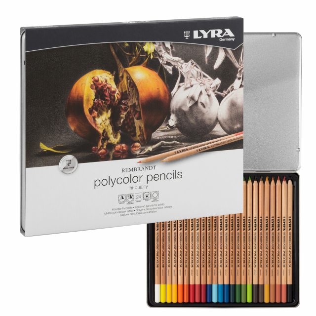 Set 24 matite colorate per uso professionale. Mina maggiorata da 3,7mm composta da pigmenti permanenti. Intensi e brillanti per sfumature e sottotoni infiniti.