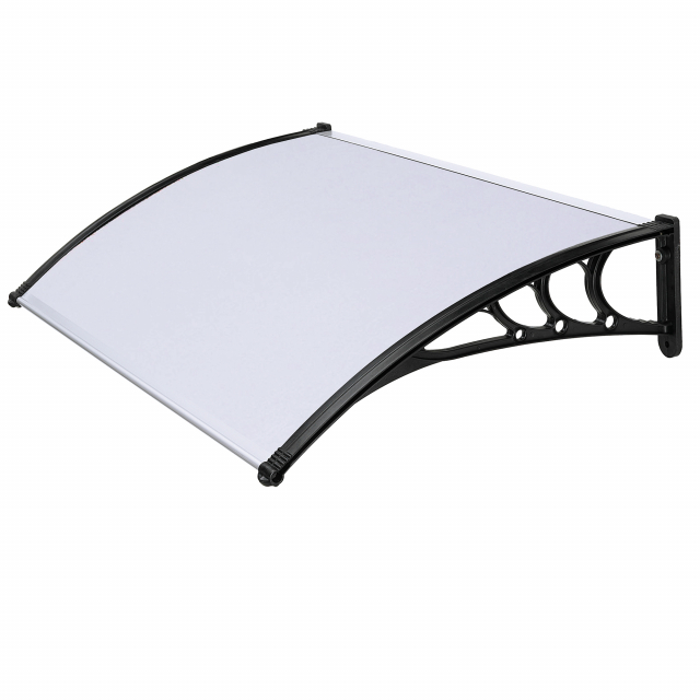 Pensiline semplicissime da montare, permettono di riparare dal sole e dalla pioggia anche lunghi tratti mediante l'assemblaggio modulare. Dotate di braccetti in ABS rinforzati colore nero. Profili in alluminio sul fronte e sul retro. Copertura in policarb