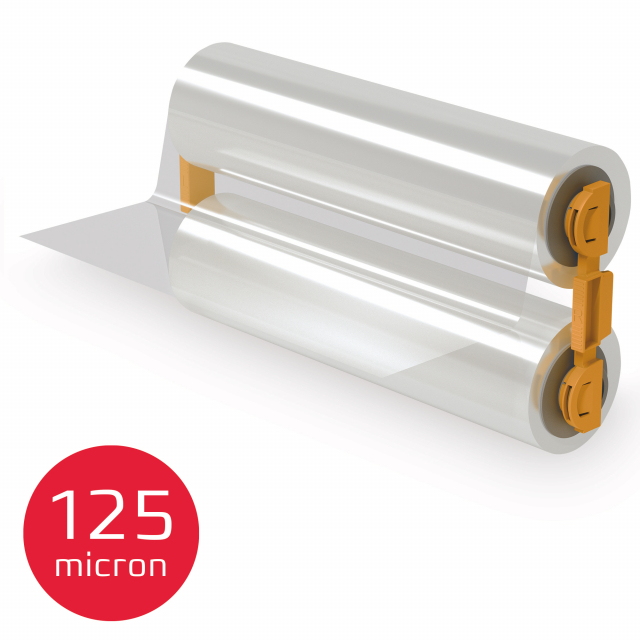 Ricarica cartuccia ricaricabile (film) 125Mic Lucido (A3/A4 34,4m) per plastificatrice automatica Foton 30 GBC