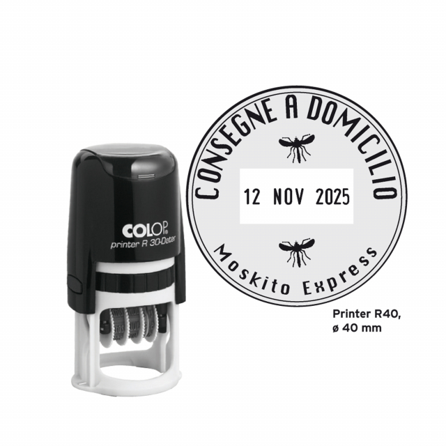 PIASTRA DIAM.40MM. AUTOINCHIOSTRANTE. TAMPONE DI RICAMBIO: E/R40