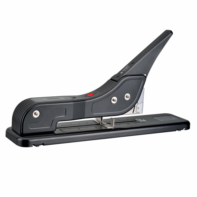 Cucitrice professionale per alti spessori a braccio lungo, caricamento frontale. Dotata di sistema anti inceppamento e scala calibrata che consente una cucitura precisa ed accurata. Interamente costruita in metallo, base antigraffio e antiscivolo con allo