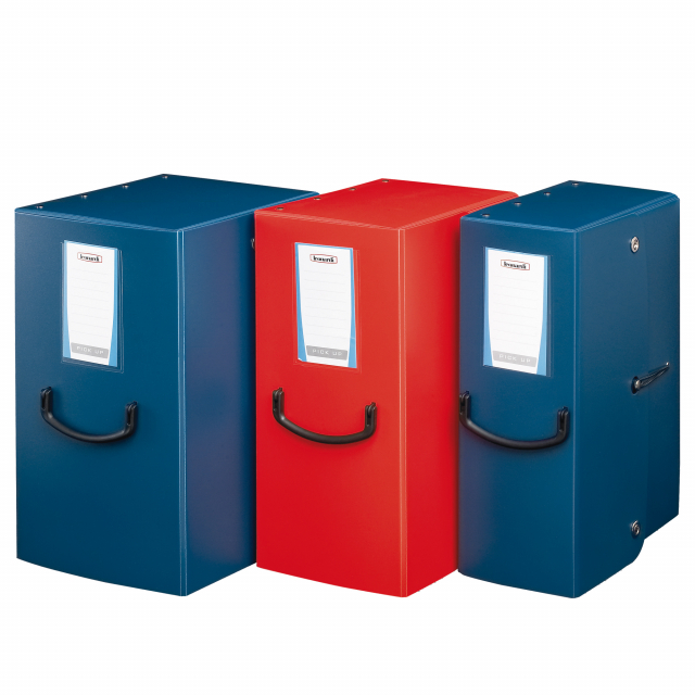 Scatole progetto Pick Up realizzate in Trilex (materiale a tre strati che garantisce lunga durata, leggerezza, rigidità, robustezza ed eleganza). Spessore rinforzato. Pratica maniglia ergonomica per il trasporto. Chiusura aggiuntiva di sicurezza con elast