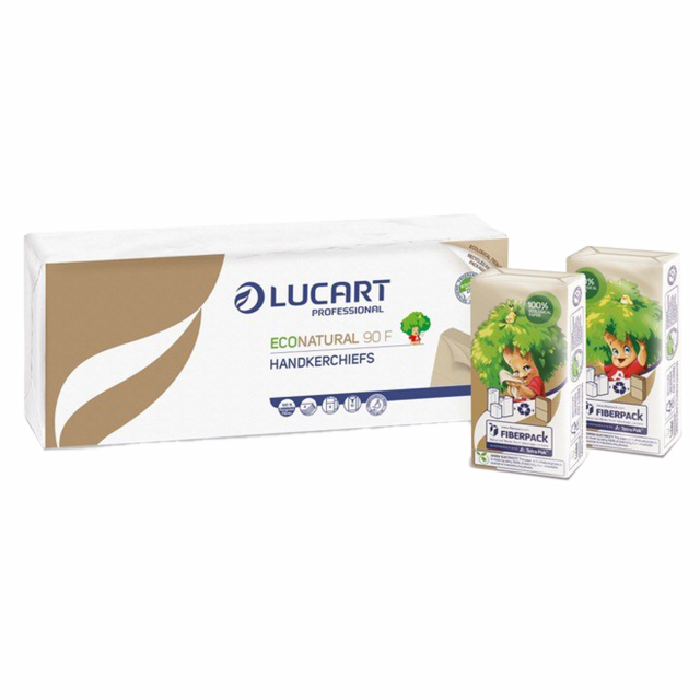 Fazzoletti in Fiberpack® (cellulosa riciclata). Pacchetto da 9 fazzoletti 4 veli. Profumati delicatamente. Dimensioni: 21x21cm.