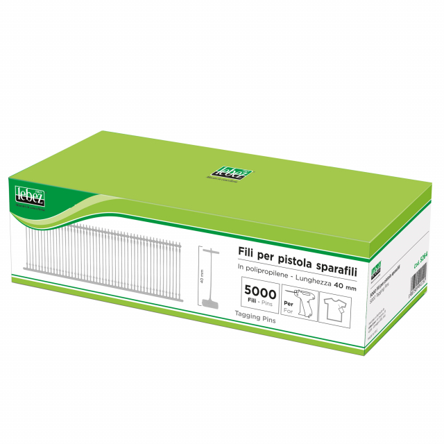 Scatola da 5000 fili in polipropilene trasparente da 40mm per sparafili 5260