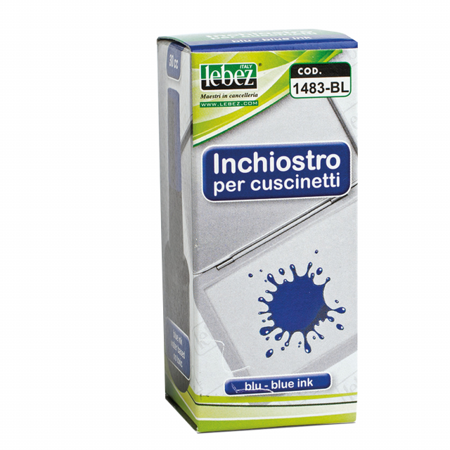 Flacone da 30cc di inchiostro atossico senza olio per cuscinetti per timbri.