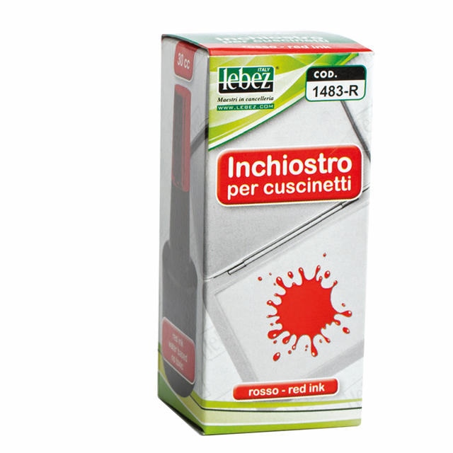 Flacone da 30cc di inchiostro atossico senza olio per cuscinetti per timbri.
