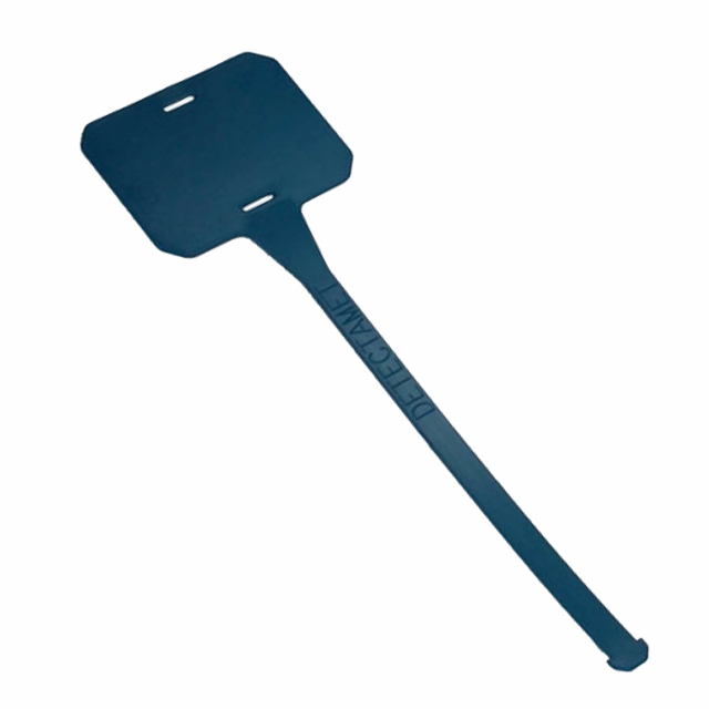 Targhette in plastica detectabile scrivibili più volte. Queste targhette sono solitamente impiegate per indicare i macchinari nei settori di produzione e sono ideali per essere utilizzati con i pennarelli detectabili indelebili. Resistenza Temp. Max: 40°