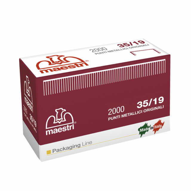 Punti 35mm altezza 19mm per aggraffatrice manuale romabox bh (codice 46173).