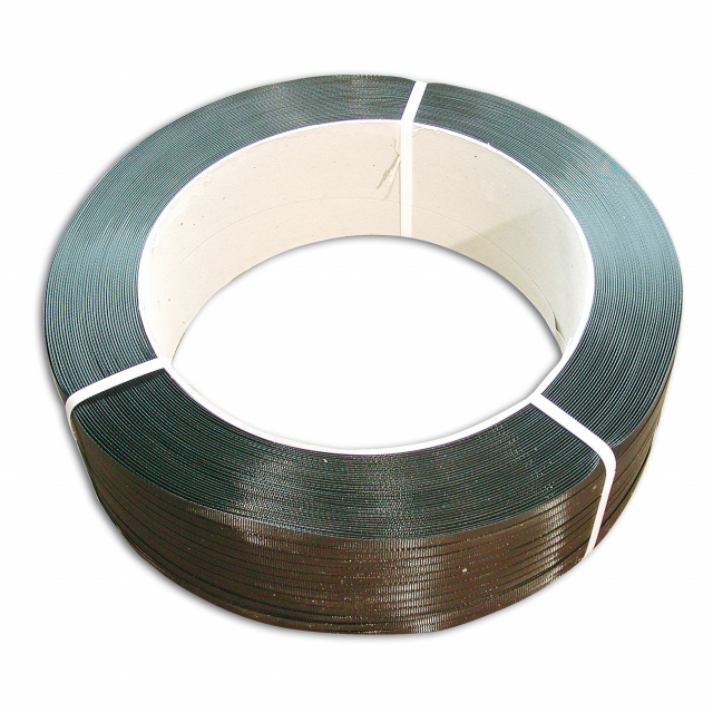 Regge in polipropilene alta resistenza. Altezza 15mm, spessore 0,5mm. Diametro interno della bobina: 60mm. In bobina da 900mt.