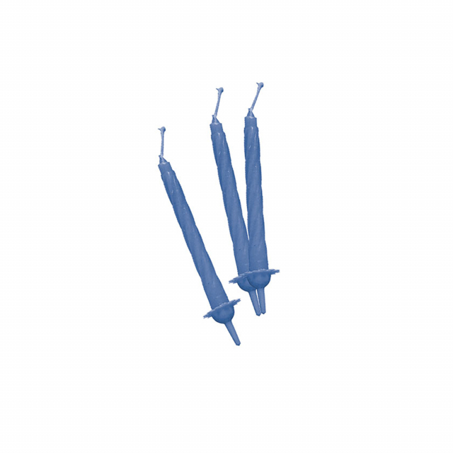 Candeline con supporto - 12 pz colore rosa.