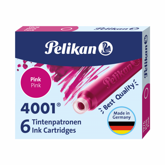 Cartucce adatte a qualunque stilografica. Inchiostro di ottima qualità. Permanente nei colori nero, rosso e verde- lavabile e cancellabile con cancellino Superpirat nel colore BluRoyal. Confezione da 6 cartucce. Colore: verde.