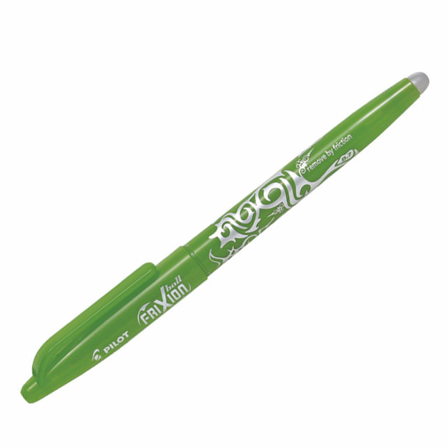 La rivoluzione nella scrittura: scrivi, cancelli e riscrivi con inchiostro termosensibile. Grip ergonomico.
Versione ball con cappuccio e sfera in carburo di tungsteno . Punta 0,7mm. Colore: verde lime.