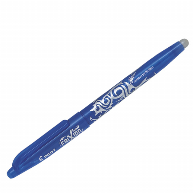 La rivoluzione nella scrittura: scrivi, cancelli e riscrivi con inchiostro termosensibile. Grip ergonomico.
Versione ball con cappuccio e sfera in carburo di tungsteno . Punta 0,7mm. Colore: azzurro.