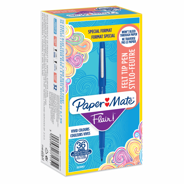 Inchiostro a base d'acqua che non oltrepassa la carta, non macchia e non sbava. Fusto e cappuccio nel colore dell'inchiostro. Punta in fibra per maggior scorrevolezza.
Punta 1,1mm. Colore: blu