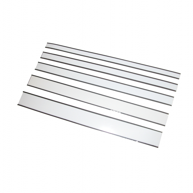 Etichette magnetiche bianche, scrivibili con i marcatori a secco per lavagne bianche e cancellabili con un panno.