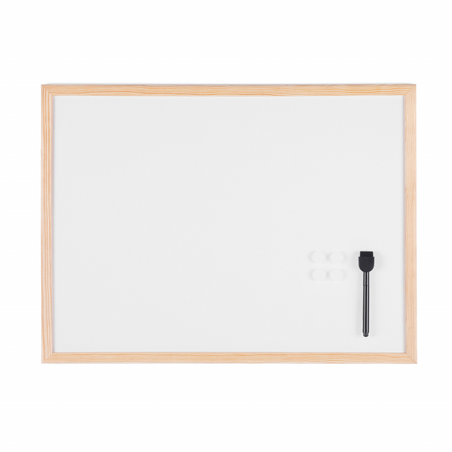 Lavagna bianca STARLINE magnetica cancellabile con superficie in acciaio laccato ottimizzata per uso normale home-office. Cornice in legno di pino. Leggera ed economica. Fornita con kit per fissaggio a muro.

Caratteristiche di questo articolo:
Codice STL