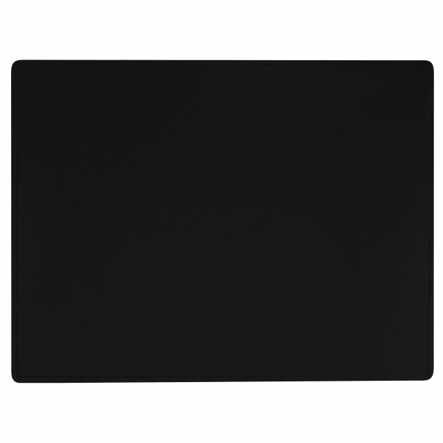 Sottopiatto rettangolare con bordo doppio cucito.
 Dimensione: 41xH31cm.