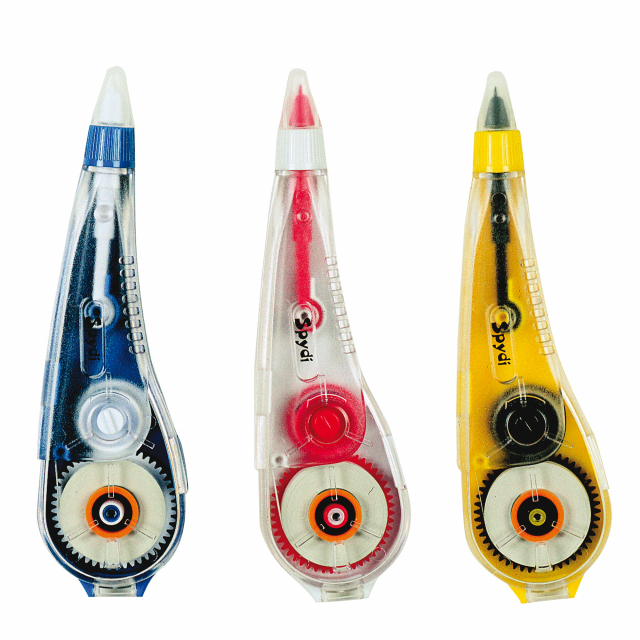 Correttore a nastro con impugnatura ergonomica allungata tipo penna. Preciso e veloce.
Formato 4,2mm x 6,8mt.