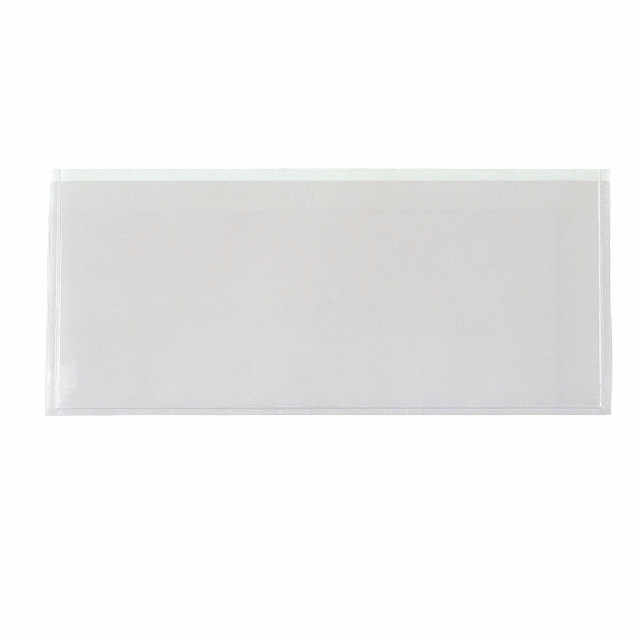 Tasche autoadesive realizzate in PVC utili da applicare all'interno di cartelle, raccoglitori ecc.. Formato utile 22x10cm rettangolare. Confezione da 10.