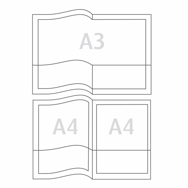 Confezione da 5 cartelline in PVC trasparente cristallo. Due tasche orizzontali. Formato 21x29,7cm.
