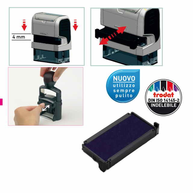 CUSCINETTO INCHIOSTRATO PER PRINTY 4912, 4912 Typo