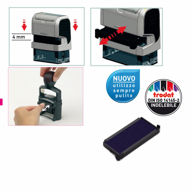 CUSCINETTO INCHIOSTRATO PER PRINTY 4913, 4913 Typo