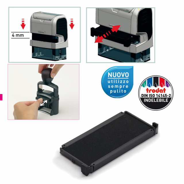 Cuscinetto inchiostrato per timbri: printy 4914