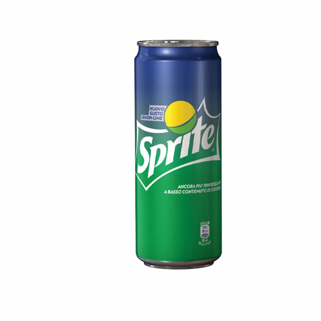Sprite lattina 33cl
INGREDIENTI: Ingredienti: acqua, zucchero, anidride carbonica, acidificante acido citrico, edulcoranti acesulfame K, aspartame e neoesperidina DC, correttore di acidità citrato trisodico, aromi
naturali di limone e limetta.