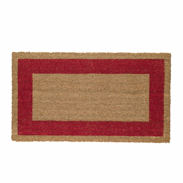 Zerbini in fibra di cocco 100% naturale con fondo in pvc. Stampa con colori acrilici a base d'acqua. Ottima brillantezza e resistenza del colore. Spessore 23mm.