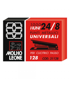 Scatola da 1000 punti 24/8 per cucitrici.