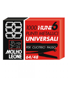 Scatola da 1000 punti universale 6/4 per cucitrici.