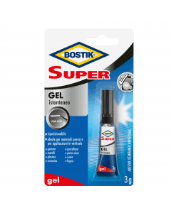 Adesivo in gel istantaneo, invisibile ed extra forte per applicazioni pulite e prive di gocciolamenti anche su superfici verticali. Ideale per materiali porosi e ceramica, porcellana, metalli, pietre dure, gomma, legno, plastiche (ad esclusione di Polieti