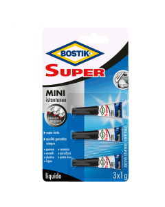 Adesivo universale istantaneo e super forte. Trasparente. Ideale per ceramica, porcellana, metallo, materie plastiche (ad es. PVC, ABS), cuoio, gomma, legno e cartone. Solo parzialmente adeguato su vetro e non indicato per PE, PP, resine siliconiche e gom