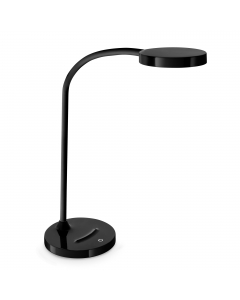 Lampada a LED integrato 7W (non sostituibile) dall'ottimo rapporto qualità/prezzo. Interruttore soft touch e dimmer alla base con regolatore di intensità della luce. Testa girevole e base in plastica, braccio flessibile in metallo inguainato.
- Lunghezza 