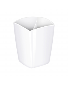 Portapenne dal design contemporaneo. Adatto per l'ufficio e per la casa. I suoi due scomparti permettono di separare gli oggetti mantenendoli ben disposti verticalmente. Eccellente stabilità. Capacità: 32 penne. Dimensioni: 74 x 74 H 95 mm. Realizzato al 