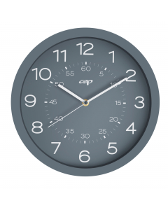 Design minimal e finitura matt. Doppia indicazione (ore e minuti). Vetro protettivo in plexiglass. Movimento silezioso al quarzo. Ideale per la scuola o ambienti di lavoro. Dimensioni: Ø30cm. Batterie incluse. Garanzia 3 anni.