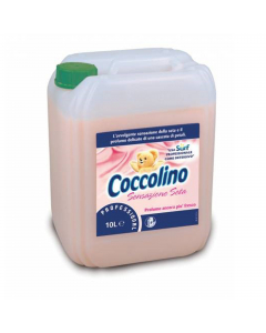 Coccolino ammorbidente professionale di alta qualità in tanica da 10 litri. rende il bucato soffice, morbido al tatto e piacevolmente profumato. 110 lavaggi per tanica  pari a 550kg di biancheria.