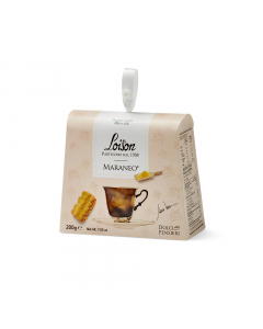 Burroso frollino dalla consistenza granulosa con farina gialla di Mais Marano, in astuccio 200g Loison.