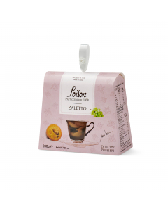 Burroso frollino con farina gialla di Mais Marano e morbida uvetta sultanina, in astuccio 200g Loison.