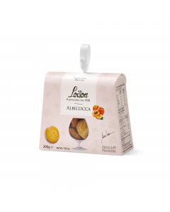 Burroso frollino con la vellutata dolcezza dell'albicocca che impreziosisce i già nobili ingredienti di base, in astuccio 200g Loison.