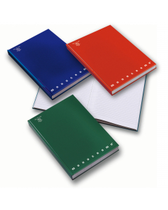 Quaderno cartonato f.to a5 62 fogli. Carta 80gr, rigatura: 5mm.