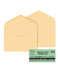 Busta gialla non internografata 80gr senza finestra.