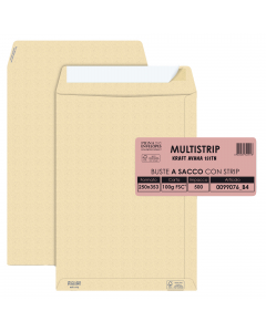Busta a sacco Kraft Avana 100gr. Con strip.