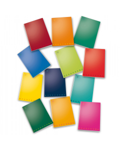MAXIQUADERNO F.TO A4 CON PUNTO METALLICO 42 FOGLI. CARTA 80GR, COPERTINA 240GR TRATTATA A VERNICE UV. RIGATURA: 1 RIGO CON MARGINE
