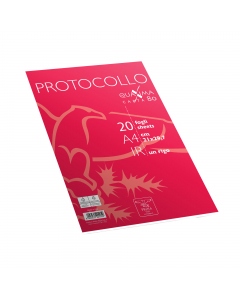 Protocollo f.to A4 carta da 80gr. Rigatura: 1 rigo