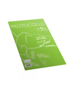 Protocollo f.to A4 carta da 80gr. Rigatura: quadretto 4mm.