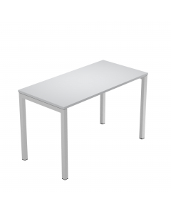 Scrivania bordo ABS 2 mm. Gambe in metallo grigio alluminio 9006 a sezione quadrata 40x40 mm. Profondità 60cm ideale per lo smartworking.
Piano grigio.