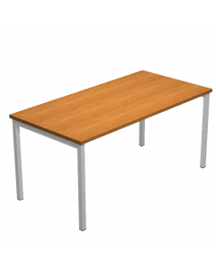 Scrivania con fianchi a ponte in metallo verniciato, dimensioni: L180 x P80 x H72,5cm. Scrivanie con dimensioni conformi alle normative sulla sicurezza dei posti di lavoro in ufficio. Dotate di bordatura dei piani in ABS 2mm antishock ed assenza di spigol
